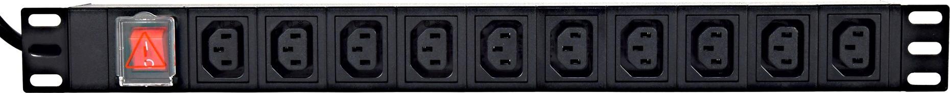 Gembird EG-PDU-10C132C19 Rack-Netzteil (PDU) mit C19-Stecker 1HE (3m) (EG-PDU-10C132C19)