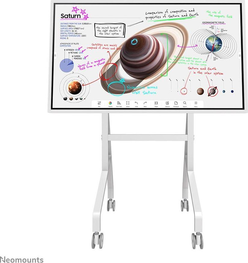 Samsung Flip Pro WM55B Flipchart 138,7 cm 55 Zoll inkl. Neomounts MOVE Go Flip FL50-515WH1 rotierbarer Rollwagen (LH55WMBWBGCXEN+FL50-515WH1)