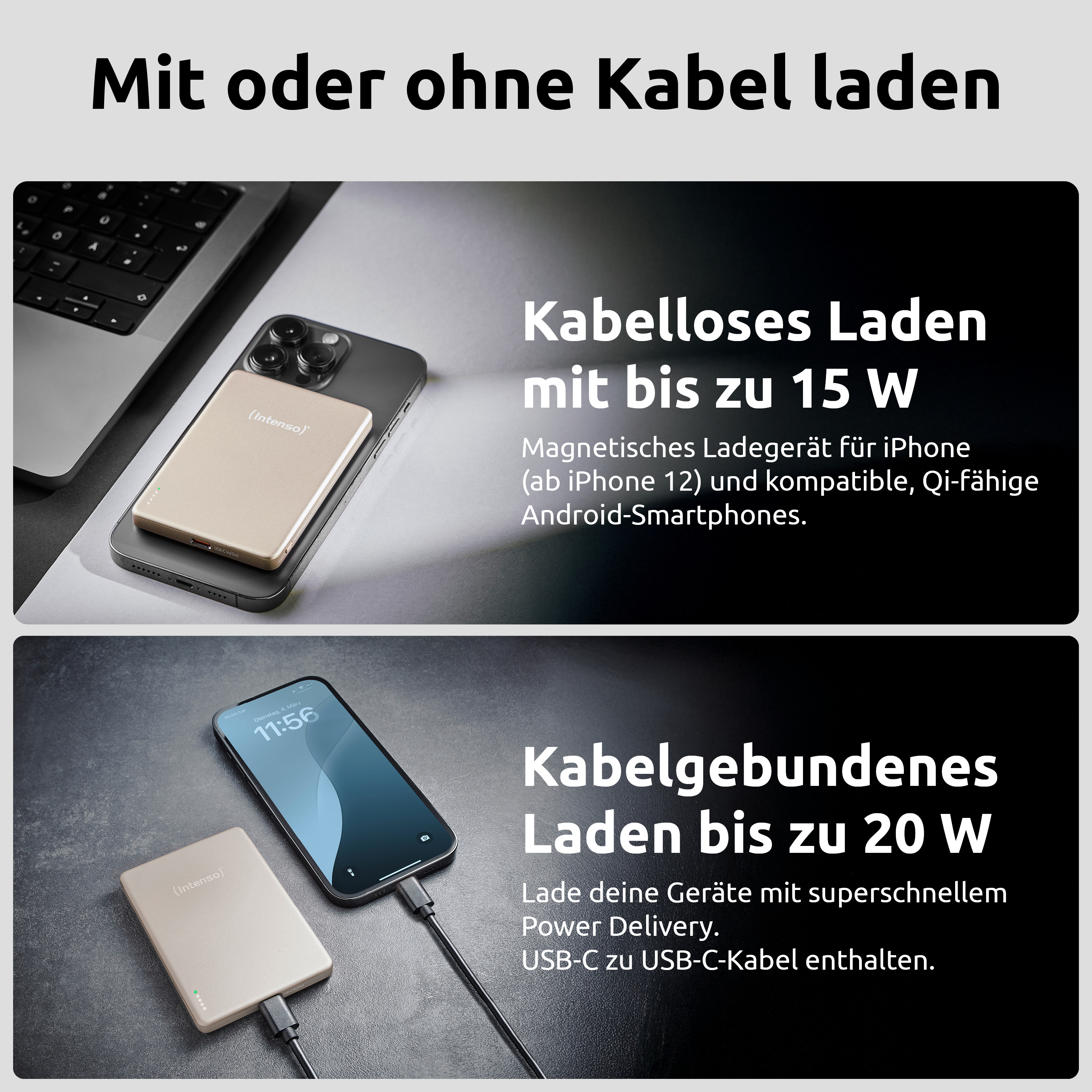 Intenso MW5000 Powerbank 5000 mAh USB Typ-C Champagner