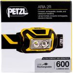 Petzl ARIA 2R Kopflampe Schwarz / gelb Kompakte, wiederaufladbare, robuste und wasserdichte Stirnlampe, deren Licht für die Sicht in der Nähe und die Bewegung ausgelegt ist. 600 Lumen (E071AA00)