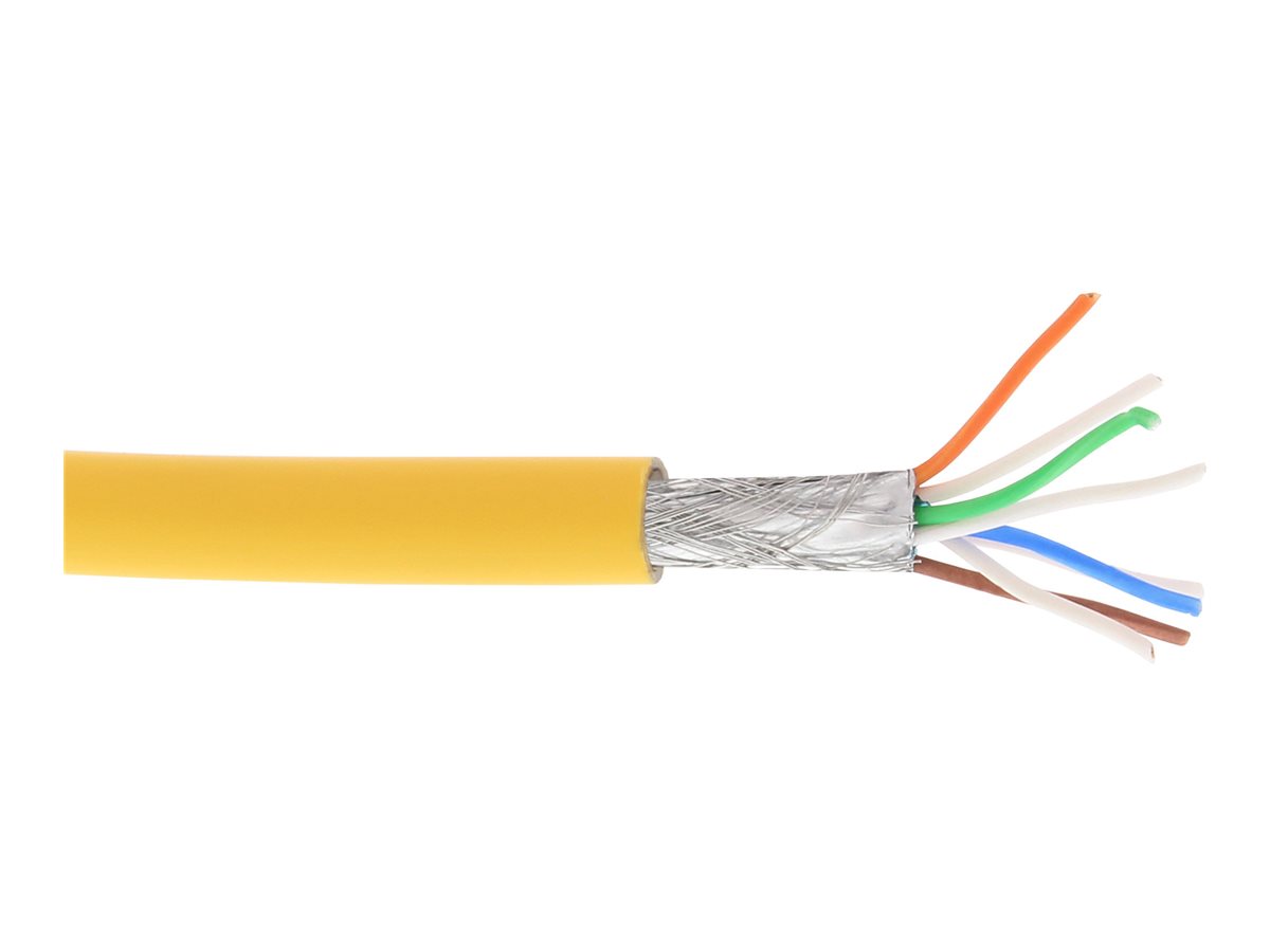 InLine Patchkabel Cat.6A S/FTP (PiMF) 500 MHz Halogenfrei 100 m Gelb