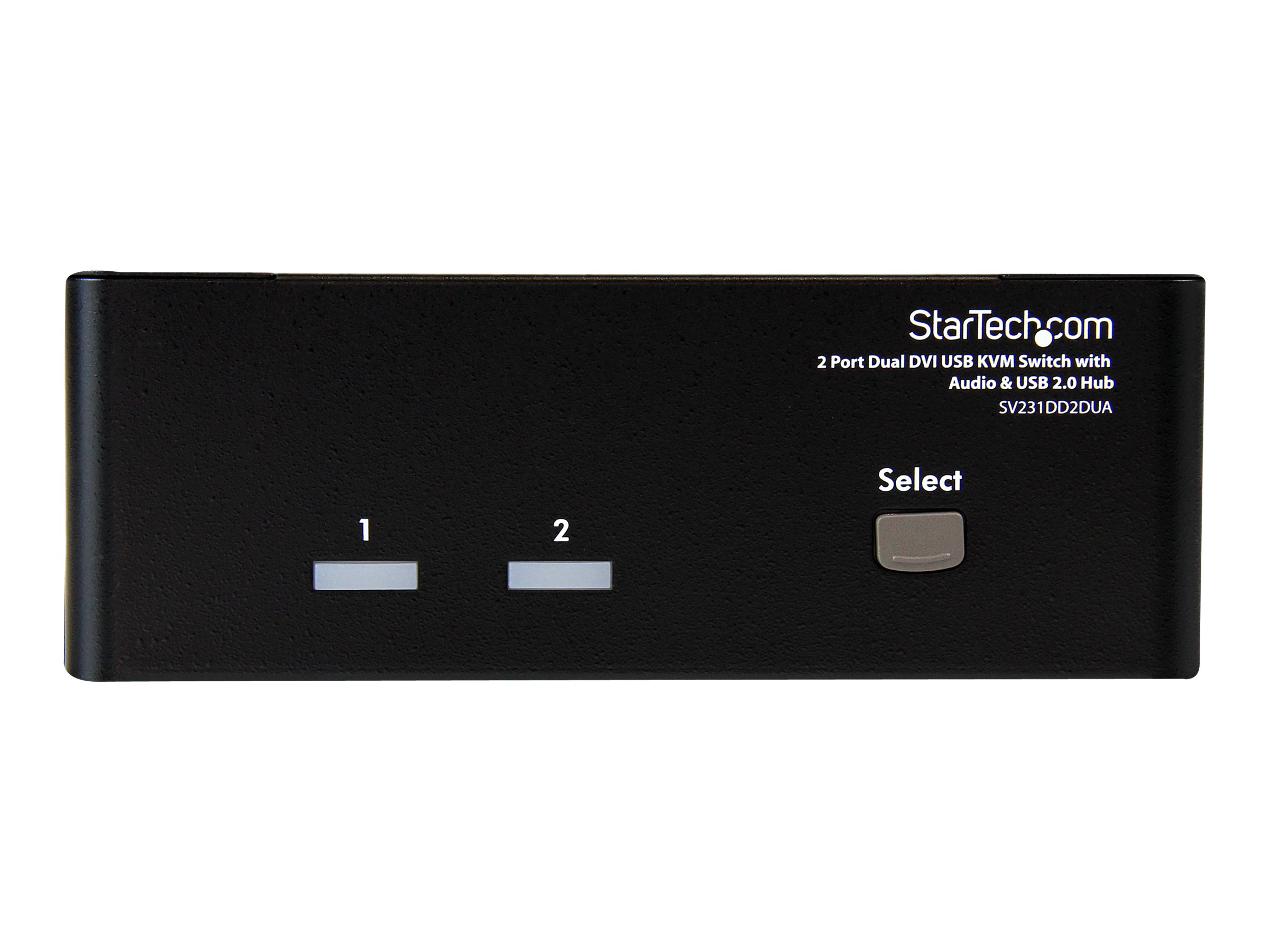 StarTech.com 2 Port DVI USB KVM Switch mit Audio und USB 2.0 Hub Schwarz