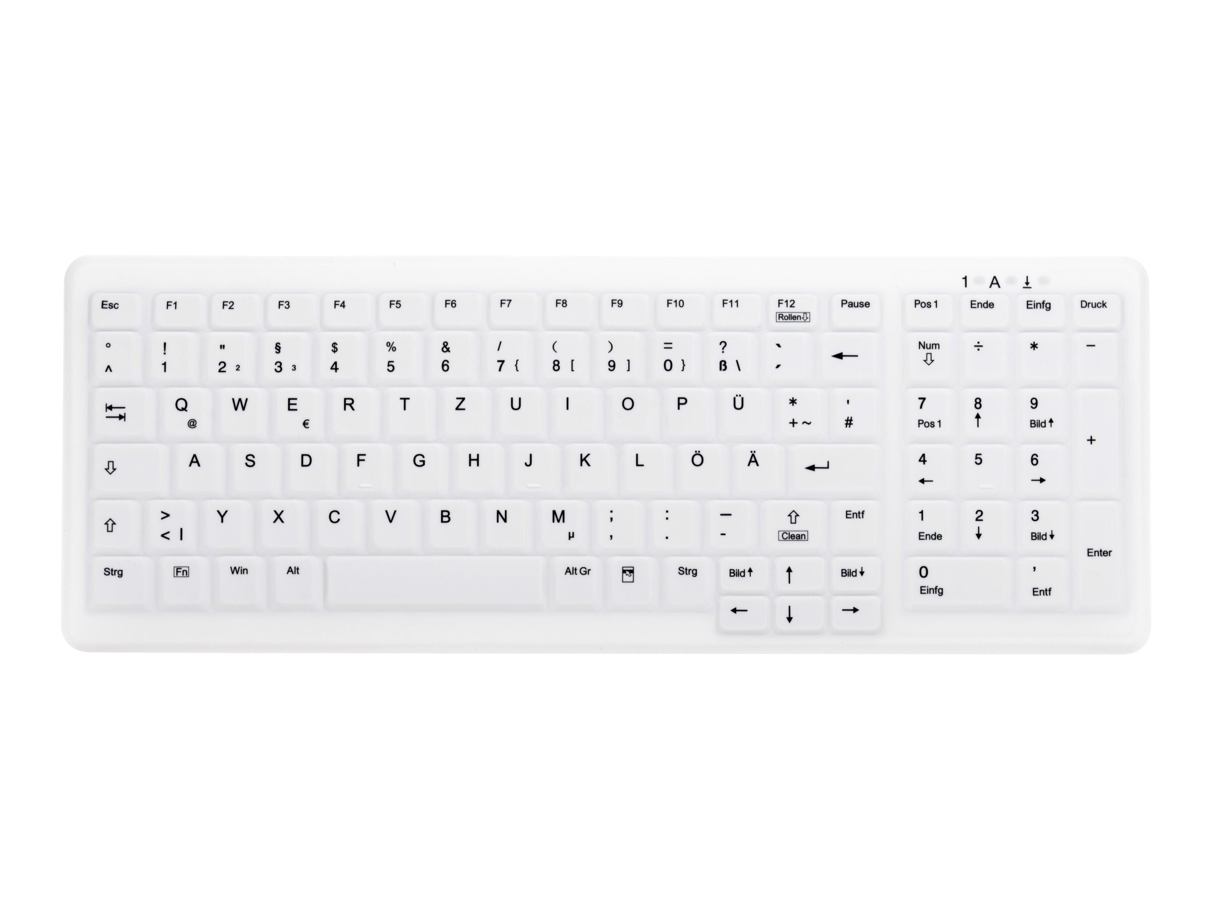 Active Key MedicalKey AK-C7000 Kabellose Hygiene-Tastatur 2,4 GHz QWERTZ Deutsch Weiß