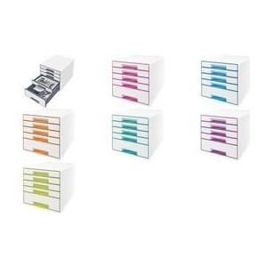 5 Schübe perlweiß/grau LEITZ Schubladenbox WOW CUBE 5 Schübe perlweiß/grau LEITZ Schubladenbox WOW CUBE