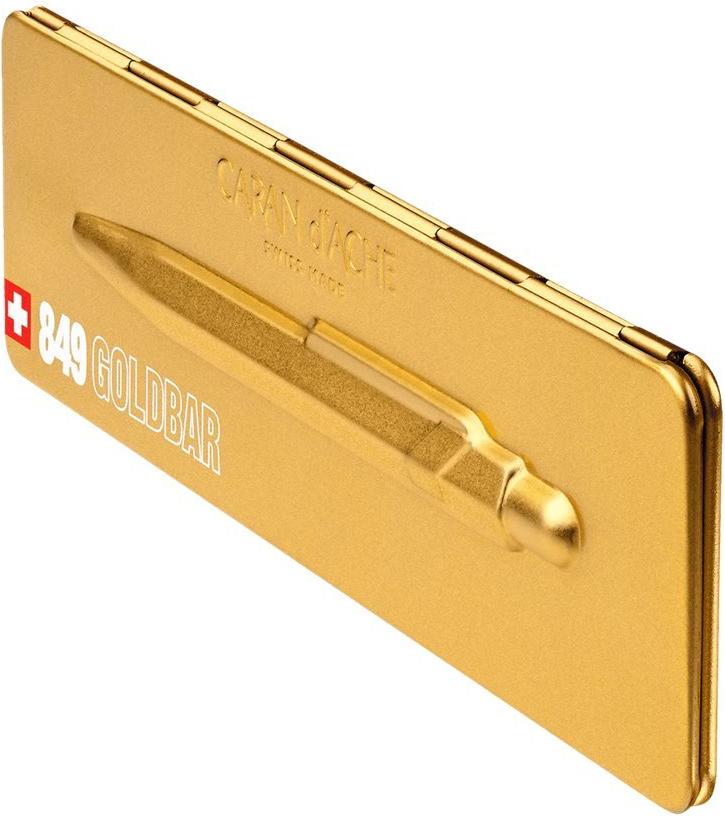 Caran d'Ache 849 Goldbar Druckkugelschreiber M Gold