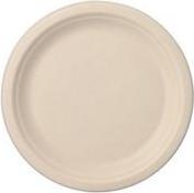 PAPSTAR Zuckerrohr-Teller "pure", rund, 230 mm, 50er aus Zuckerrohr, kompostierbar, mikrowellengeeignet bis - 1 Stück (89866)