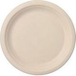 PAPSTAR Zuckerrohr-Teller "pure", rund, 230 mm, 50er aus Zuckerrohr, kompostierbar, mikrowellengeeignet bis - 1 Stück (89866)