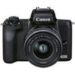Canon EOS M50 Mark II - Digitalkamera - spiegellos - 24.1 MPix - APS-C - 4K / 24 BpS - 3x optischer Zoom EF-M 15-45-mm-IS-STM-Objektiv - Wi-Fi, Bluetooth - Schwarz