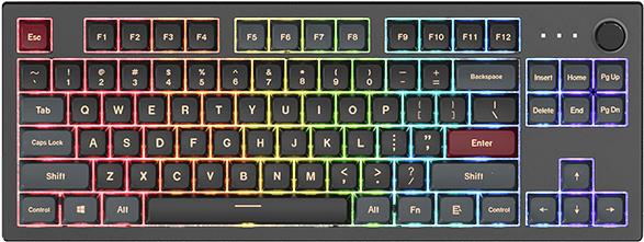 Montech TKL Darkness Tastatur USB Deutsch Schwarz (MK87DR ISO GE)