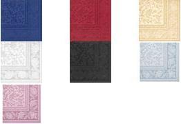 PAPSTAR Servietten "ROYAL Collection Ornaments", lila aus Tissue, 1/4 Falz, 4-lagig, Maße: 400 x 400 mm, - 1 Stück (37025)