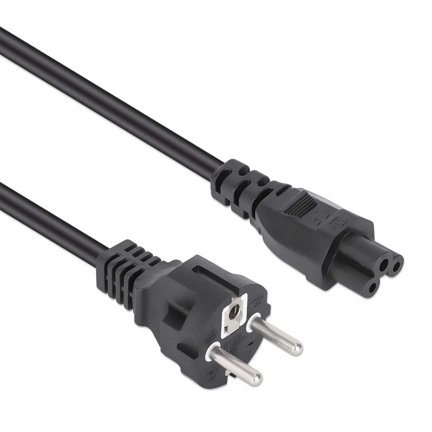 Manhattan Stromkabel CEE 7/7 auf IEC 60320 C5 1 m Schwarz