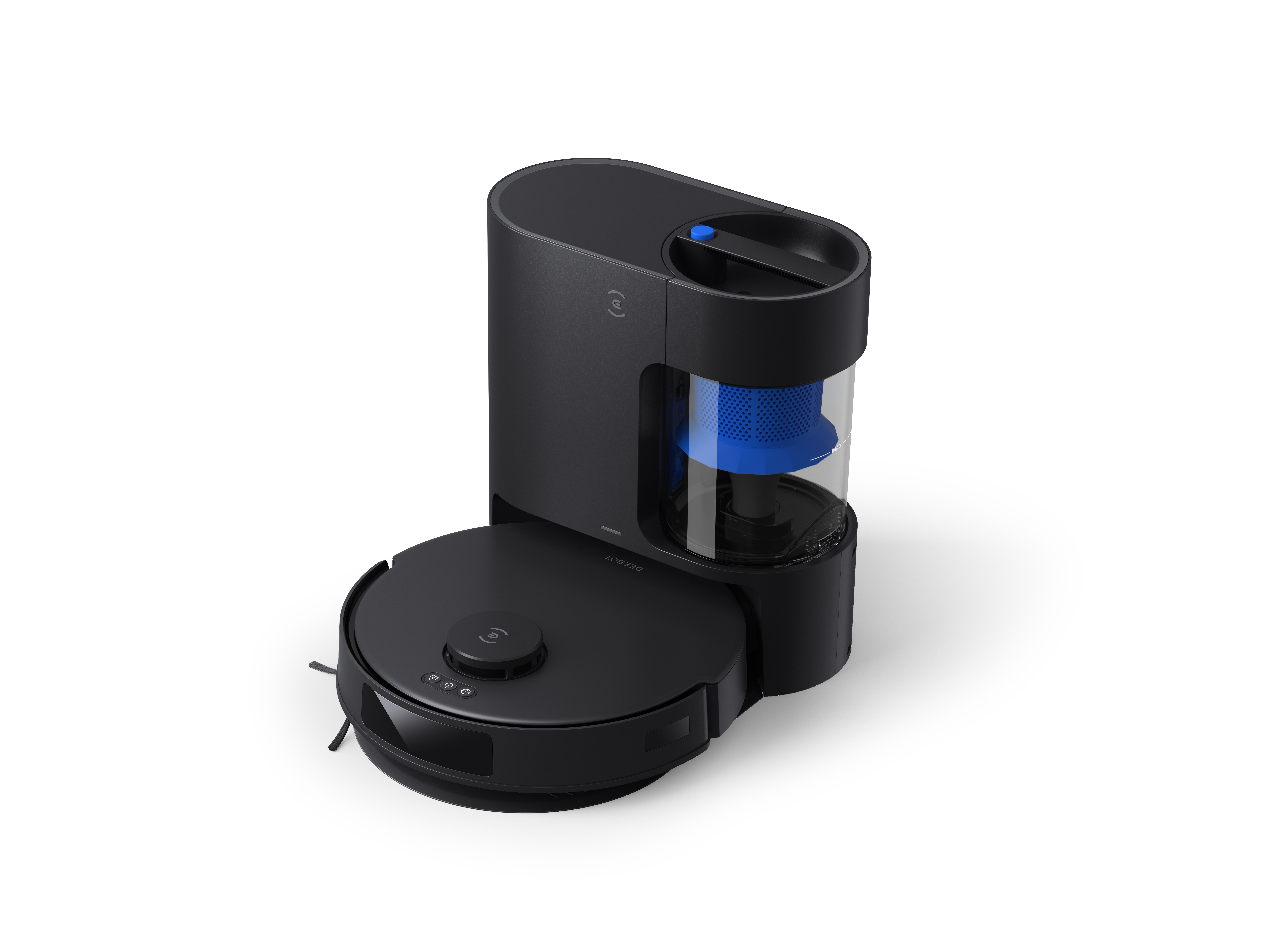 Ecovacs Deebot N20 Pro Plus Saugroboter 8000 Pa PureCyclone Absaugstation Schwarz