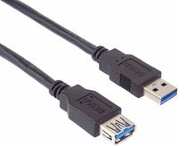 PremiumCord Verlängerungskabel USB 3.0 Super-Speed 5 Gbit/s A-A, MF, 9-polig, 1 m (ku3paa1bk)
