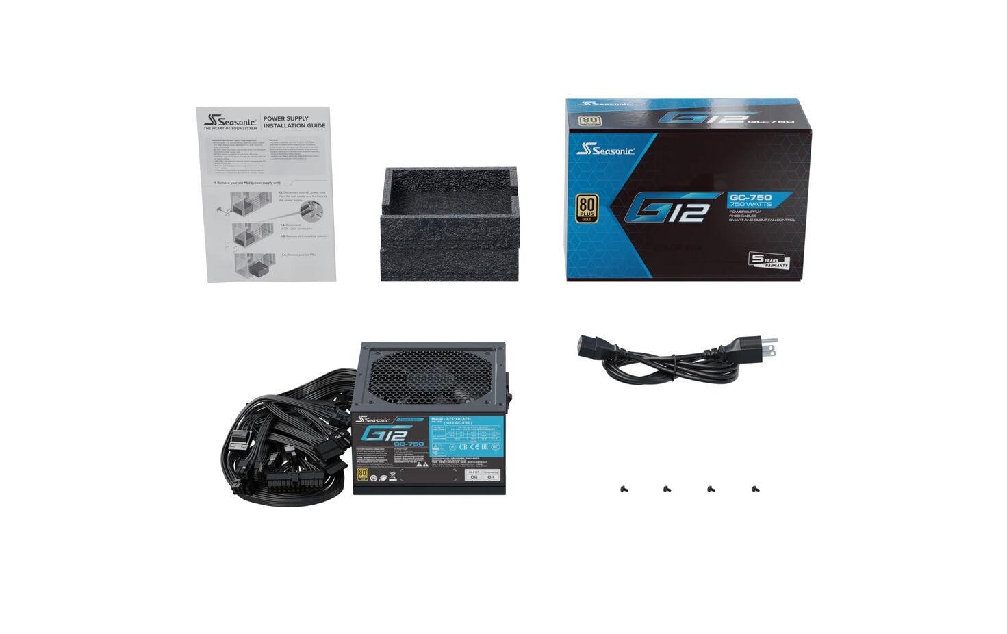 Seasonic G12 GC-750 750 W 80+ Gold Schwarz