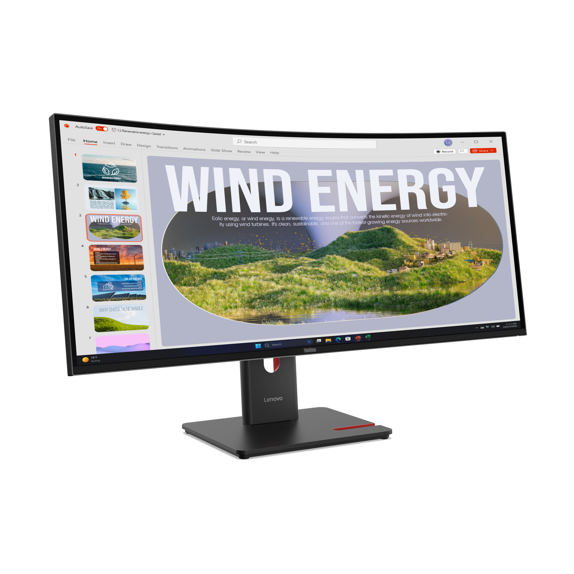 Lenovo ThinkVision T34WD-40 34" Curved WQHD 3440 x 1440 120 Hz VA Schwarz