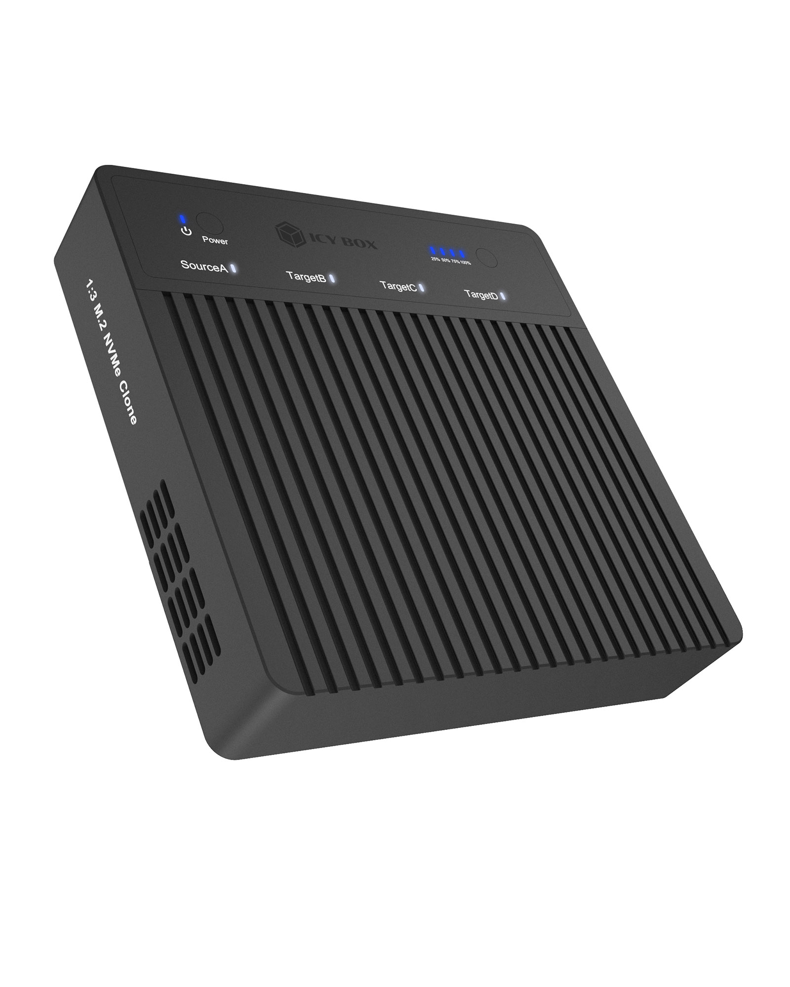 ICY BOX CloneStation IB-4013MCL-C4 Dockingstation SSD-Duplikator M.2 NVMe USB 4 Schwarz