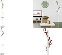 UNiLUX Garderobenständer CALIFORNIA, weiß / ziegelrot 6 Haken, Tragkraft pro Haken: 8 kg, Haken untereinander - 1 Stück (400191236)