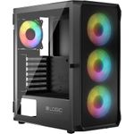 Logic PORTOS ARGB MINIDI USB-3.0-Gehäuse schwarz (AT-PORTOS-10-0000000-0002)