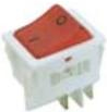 Bachmann 924.096 Elektroschalter Rocker switch 2P Rot - Weiß (924.096)
