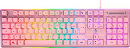 Deltaco GAM-021-RGB-P-DE Tastatur USB QWERTZ Deutsch Pink (GAM-021-RGB-P-DE)