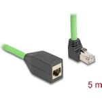 Delock RJ45 Netzwerk Verlängerungskabel Cat.6A Stecker oben gewinkelt zu Buchse SF/UTP (80885)