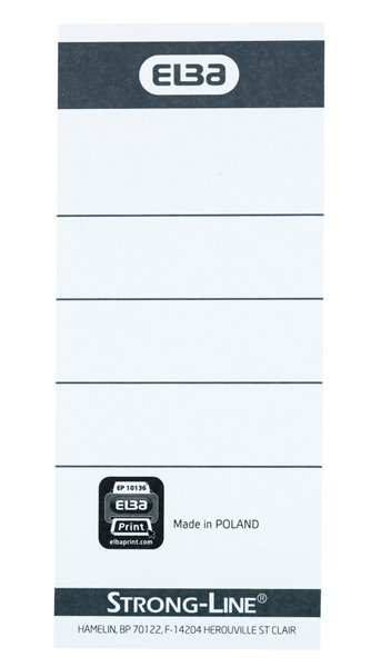 ELBA 400087754 Nichtklebendes Ablageetikett 50 x 25 mm 10 Stück Schwarz/Weiß