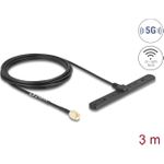 Delock 5G LTE Antenne SMA Stecker 3 dBi omnidirektional starr mit Anschlusskabel RG-174 3 m (96090)