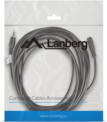 Lanberg CA-MJFJ-10CC-0050-BK Audio-Kabel 5 m 3.5mm Schwarz (CA-MJFJ-10CC-0050-BK)