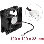Delock Axiallüfter 12 V DC 120 x 38 mm schwarz (67298)
