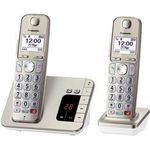 Panasonic KX-TGE262GN Telefon DECT-Telefon Anrufer-Identifikation Champagner (KX-TGE262GN)