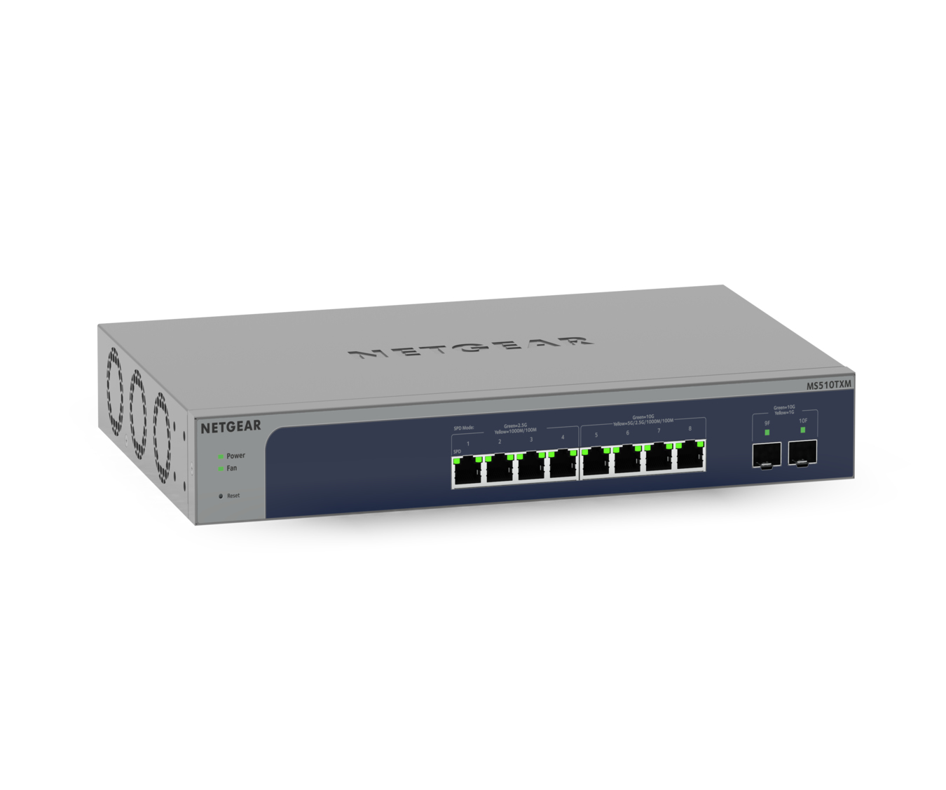 NETGEAR Smart MS510TXM Managed Switch 8 Ports Grau, Blau