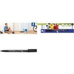 STAEDTLER Lumocolor Sportmarker permanent, schwarz, Blister Gehäuse aus 97% recyceltem Plastik gemäß ISO 14021, - 1 Stück (314-9 BK-1)