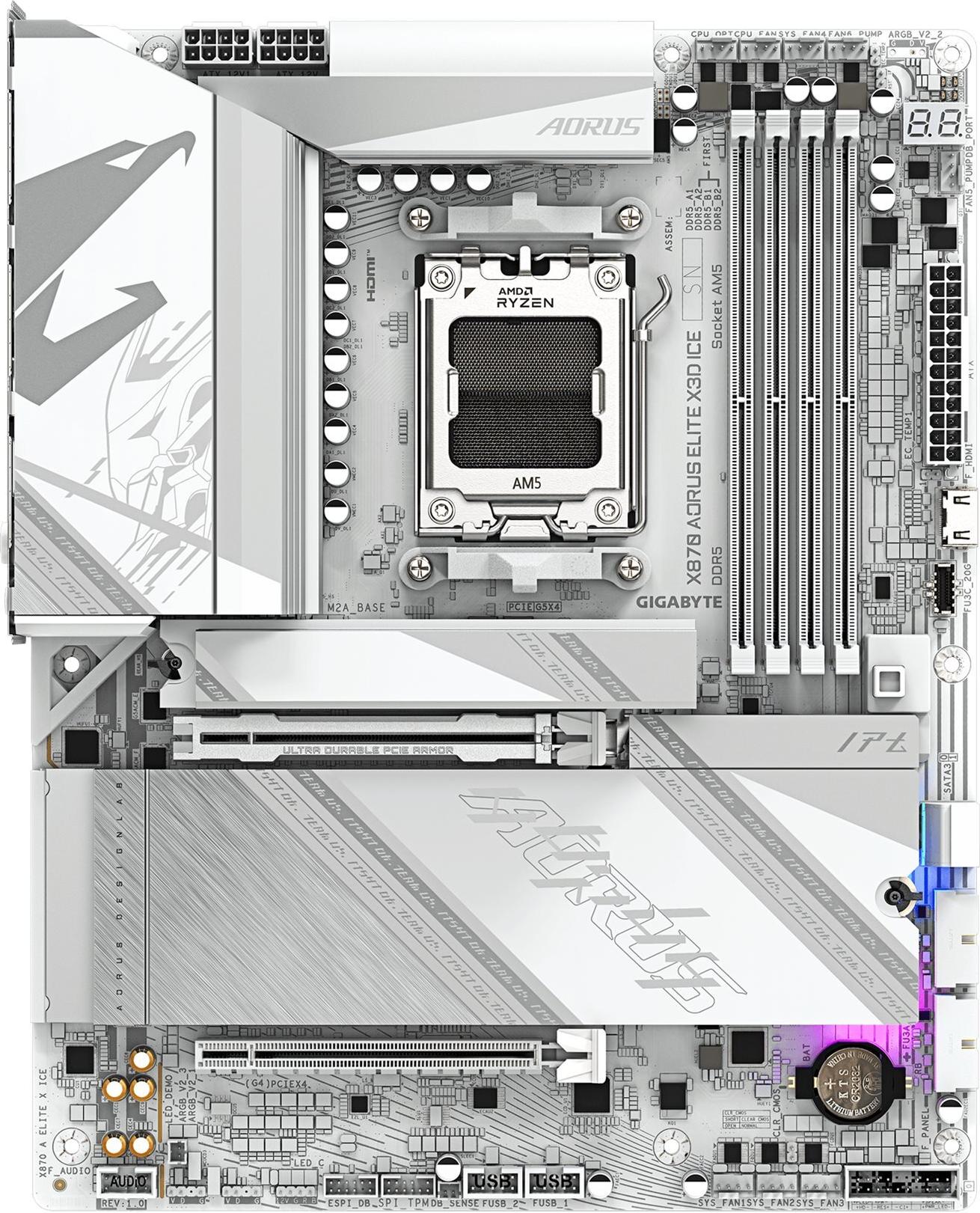Gigabyte AORUS X870 ELITE X3D ICE (X870 A ELITE X ICE)