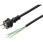 Sygonix SY-6029108 Strom Anschlusskabel Schwarz 3.00 m (SY-6029108)