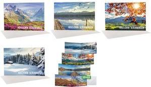 sigel Glückwunschkarten-Set "Mountain landscapes by seasons (DS618)