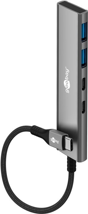 Goobay Slim 4-Port USB-Hub USB-C auf/USB-A 5 Gbit/s - -Stecker USB 3.2> (76563)