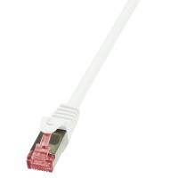 LogiLink Patchkabel, Kat. 6, S/FTP, 10,0 m, weiß geschirmt (PIMF), 4 x 2 AWG 27/7, Belegung: 1:1, Kupferader, - 1 Stück (CQ2091S)