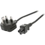 EFB-Elektronik Netzleitung UK BS1363A - C5 180°, schwarz, 1,8 m, 3 x 0,75 mm² Hersteller: EFB Elektronik (EK499.1,8)
