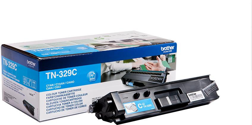 Brother TN-329CP Lasertoner 6000Seiten Cyan Lasertoner / Patrone (TN-329CP)