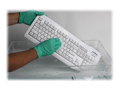 Seal Shield Silver Seal Tastatur USB QWERTZ Deutsch 105 Tasten Weiß