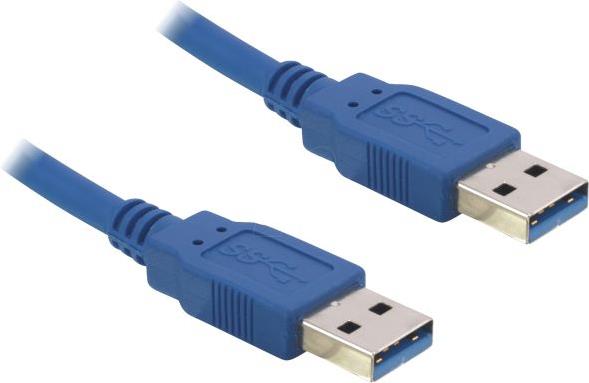 HAPENA USB-Kabel 2m USB3AA2 USB 3.0 A-Stecker auf A-Stecker blau