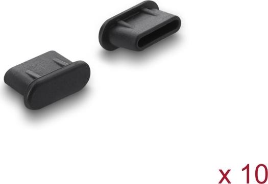Delock Staubschutz für USB Type-C™ Buchse 10 Stück Silikon schwarz (87408)