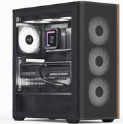 AeroCool Geh Midi D501A-G-BK-V2 (B/Wood/ATX) (ACCM-MA01043.11)