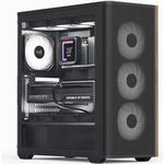 AeroCool Geh Midi D501A-G-BK-V2 (B/Wood/ATX) (ACCM-MA01043.11)