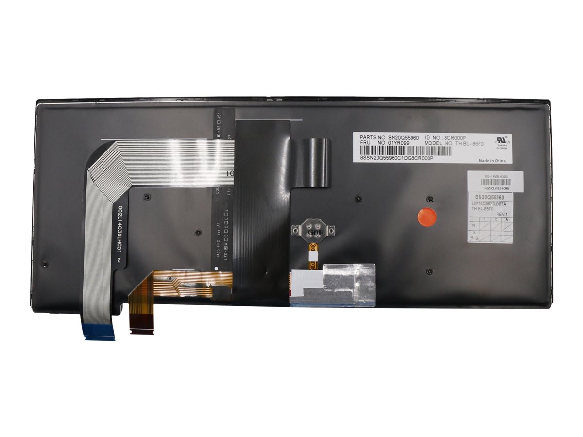 Lenovo Chicony 01YR099 Notebook-Ersatztastatur mit Trackpoint AZERTY Französisch Schwarz