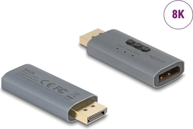 Delock DisplayPort EDID Emulator 8K 64328 - 7680x4320, HDR, HDCP, Metallgehäuse (64328) (B-Ware)