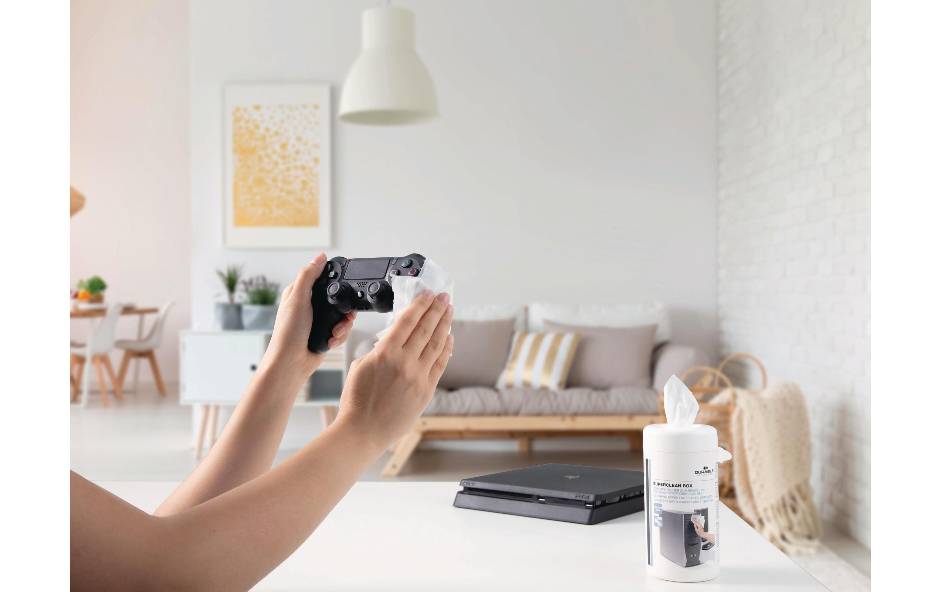 DURABLE Superclean Box Reinigungstücher 100 Stück Weiß