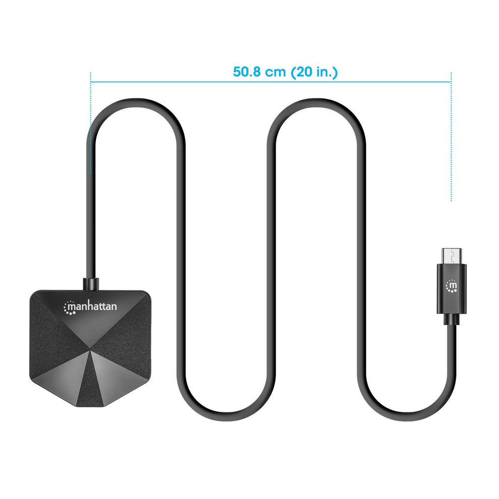 Manhattan USB-Hub 4-Port mit USB-C Stecker 2x USB-C 2x USB-A Schwarz