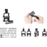 trodat Textstempel Professional 4.0 Typomatic 5253 Gehäuse: gebürsteter Edelstahl, Farbe Griffkappe: schwarz, - 1 Stück (5253PR4)