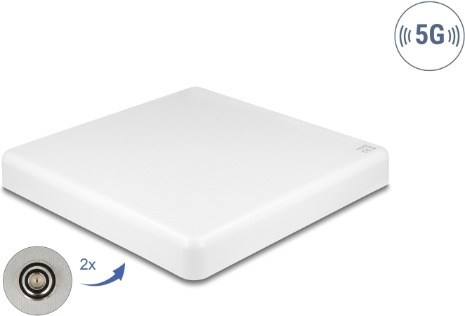 Delock 5G LTE MIMO Antenne 2 x N Buchse 2.7 - 9.0 dBi direktional Wand- und Mastmontage (81465)